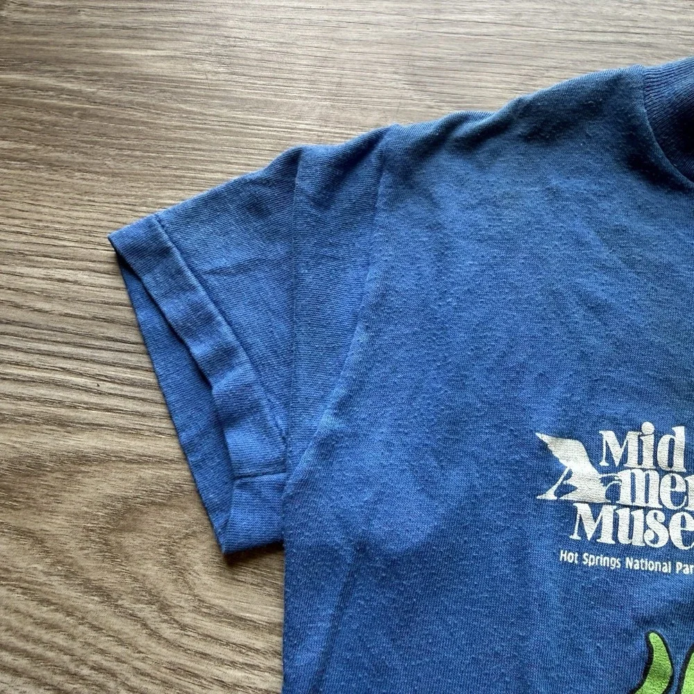 VTG 80s Mid America Museum Dinosaur Kids Youth T Shirt L USA Single Stitch Ched